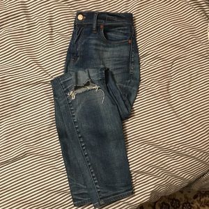 Madewell High Riser distressed skinny jeans, 29